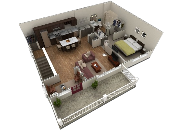 Floor Plan - 1 BR Grand Overlook
