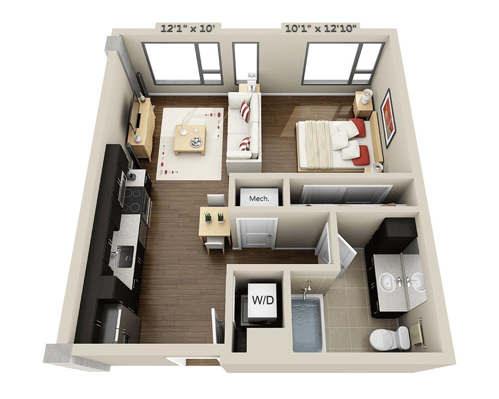 Floor Plan - Studio E1D