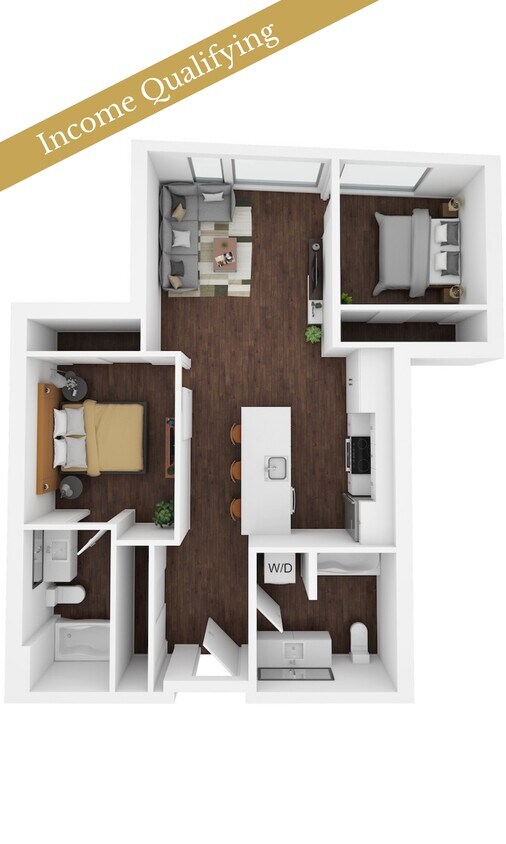 Floor Plan - 2 Bed/2 Bath MFTE-F2