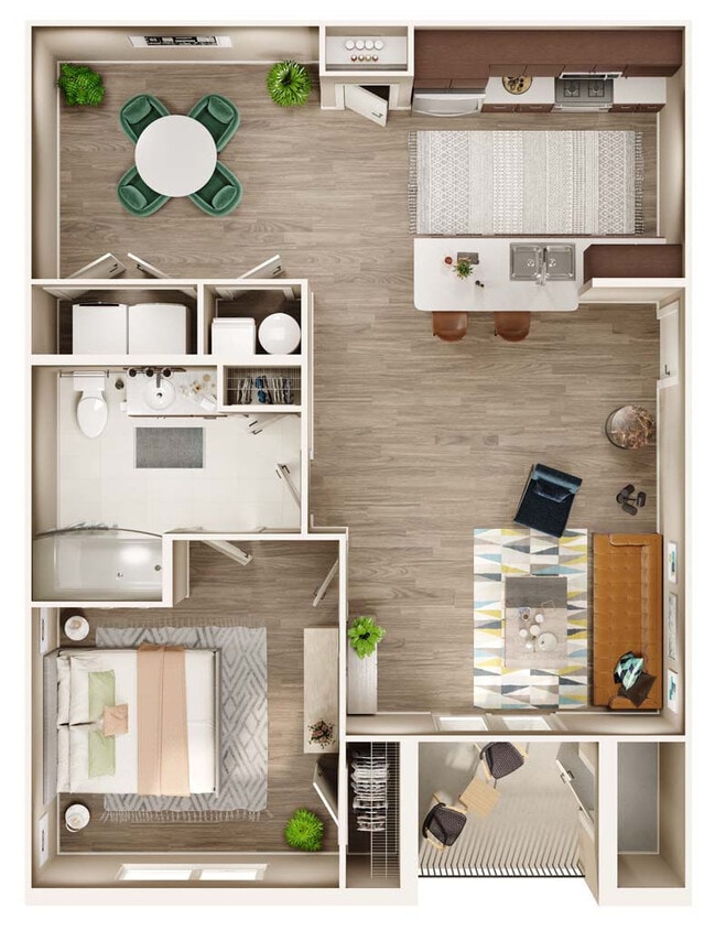 Floor Plan - 1 Bedroom