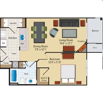 1BR/1BA - A2