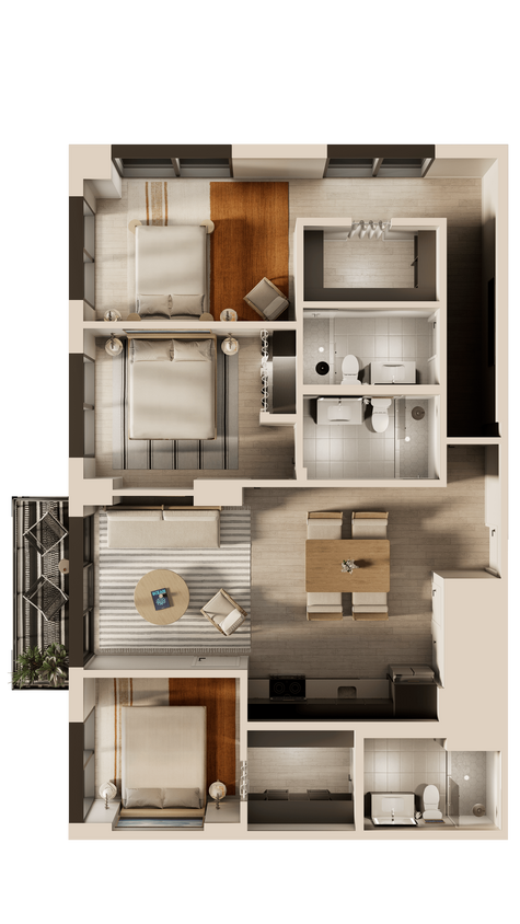 Floor Plan - Makaha 3 Bedroom