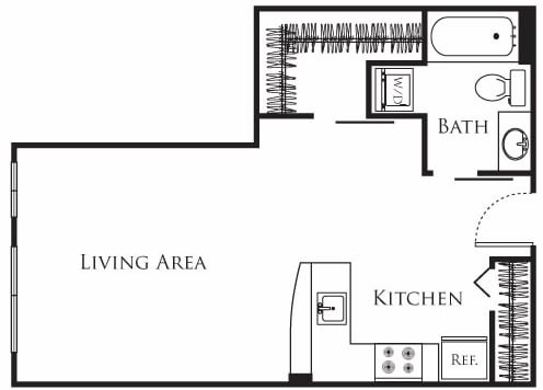 Floor Plan - Micro Studio - C3 323-623