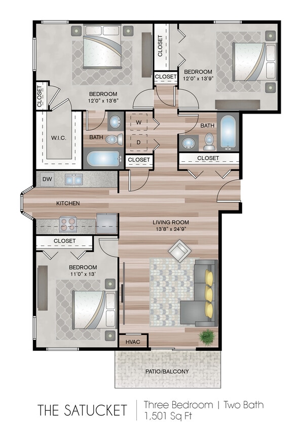 1501 Square Feet - Satucket Tower
