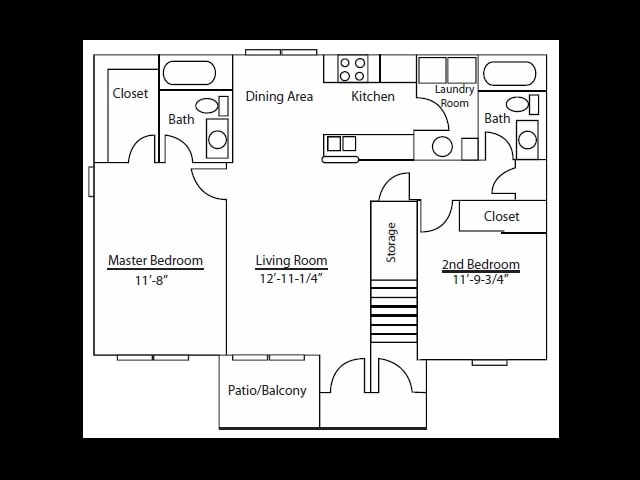 2BR/2BA - 2 BR - 3 story