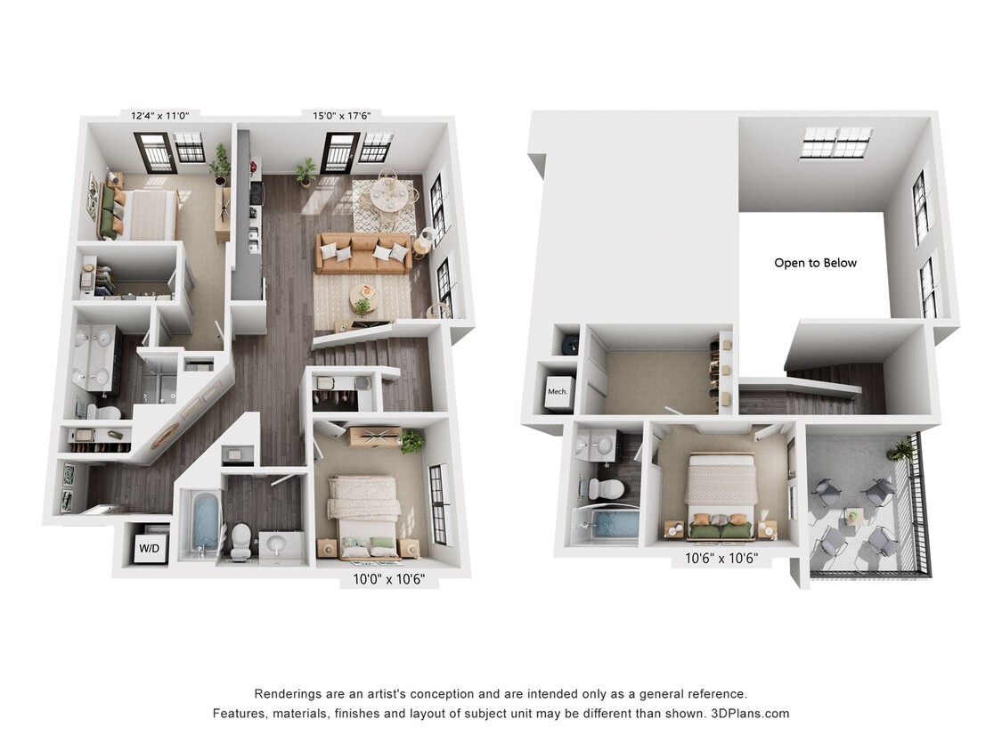 3-Bedroom 3-Bath w/ Loft | 1,396 sqft - 3-Bedroom 3-Bath w/ Loft | 1,396 sqft