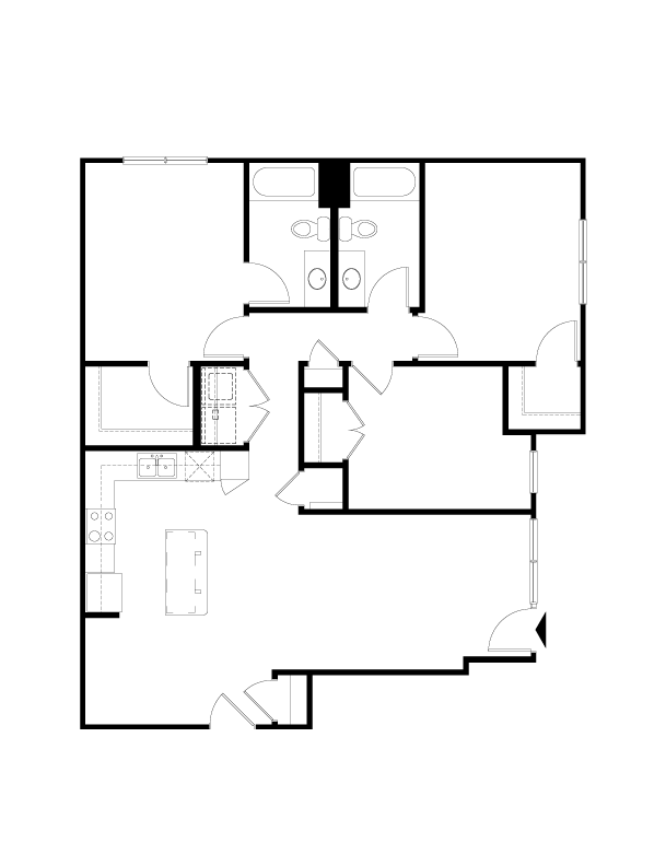Floor Plan - 3 BR Grand Courtyard Garage