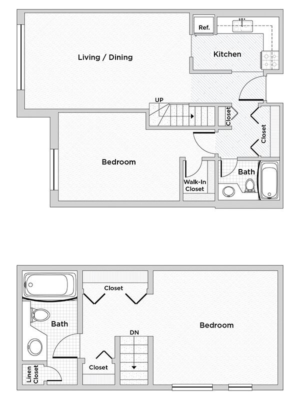 Floor Plan - Two Bedroom, Two Bath (C6)