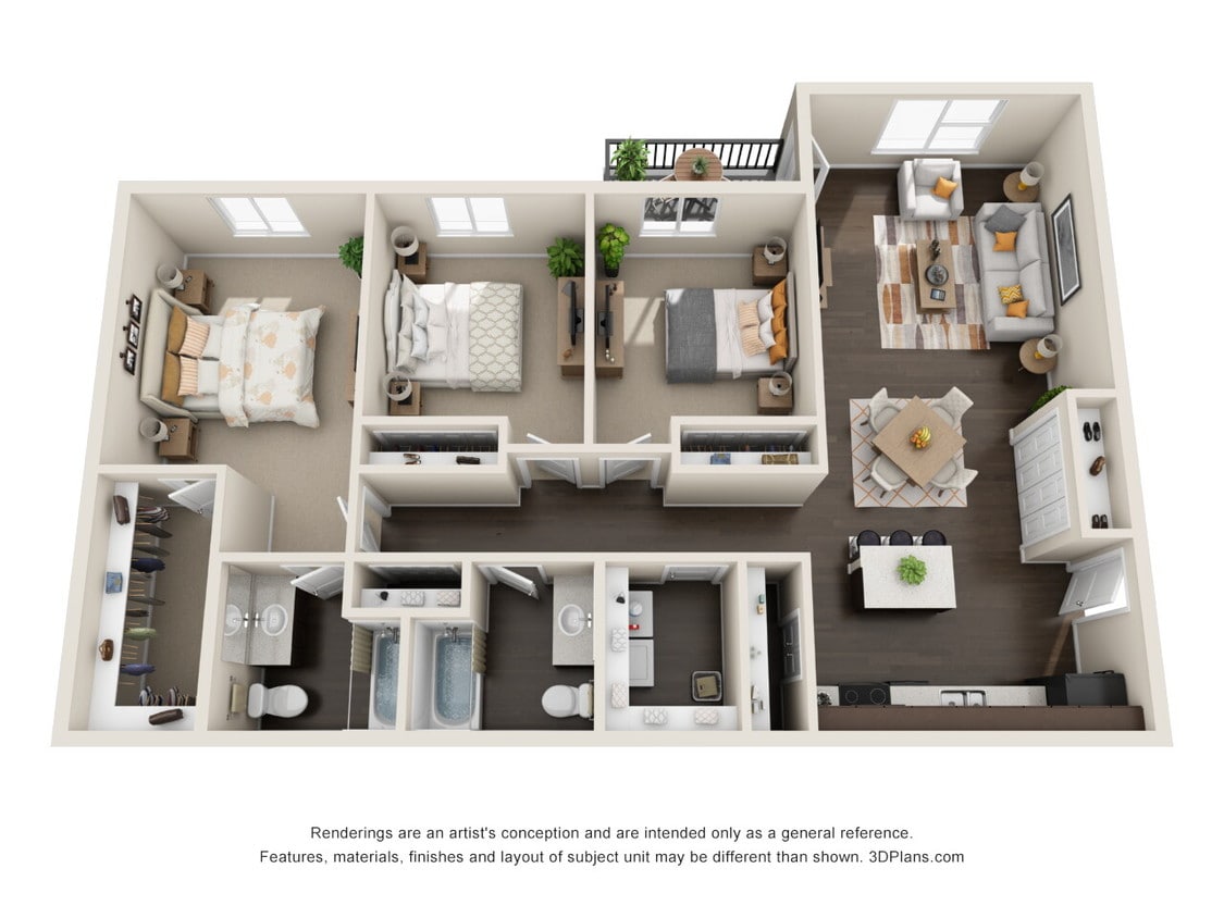 Floor Plan - Ag Three Bed