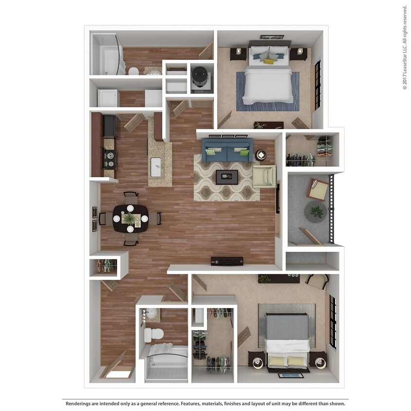 Reserve83_3D_TheSycamore_2b2b_1127sqft - B1