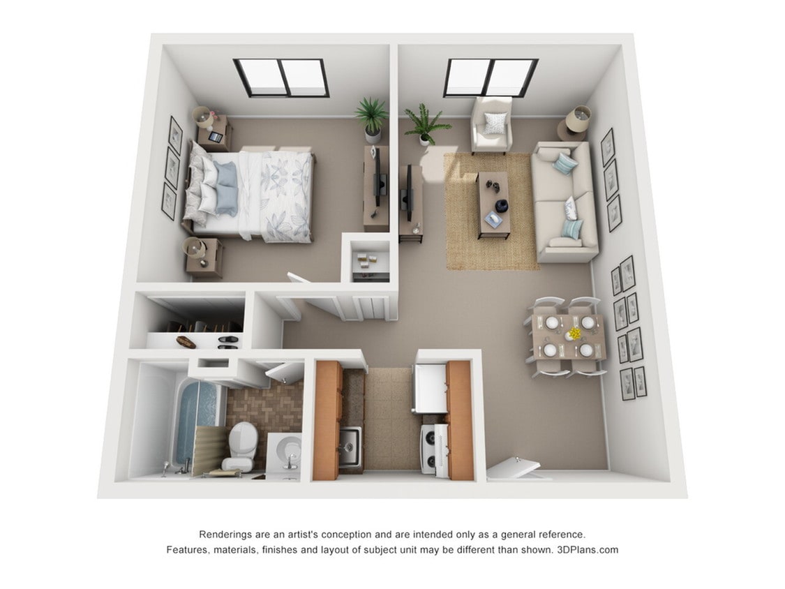 Floor Plan - 1 Bedroom