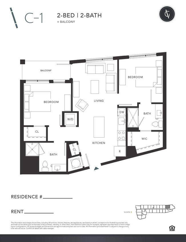 Floor Plan - Two Bedroom - C1