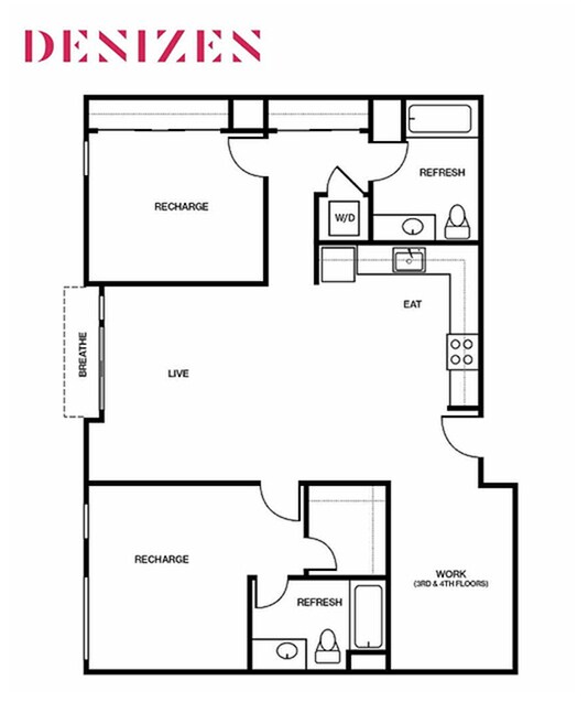 2D - 2B2B - 1231 SQFT - 2D