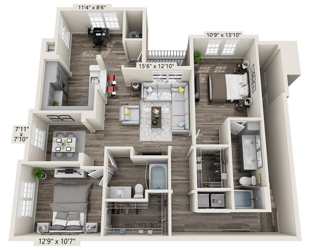 Floor Plan - Plan J2 (B2CD)