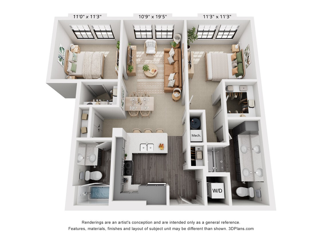 2-Bedroom 2-Bathroom | 992 sqft - 2-Bedroom 2-Bathroom | 992 sqft
