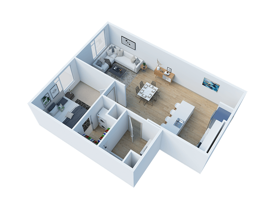 Floor Plan - 1 Bedroom E