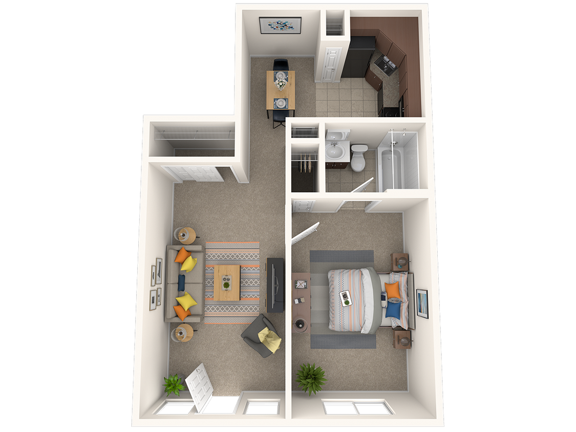 Floor Plan - JR 1BEDROOM 1 BATH
