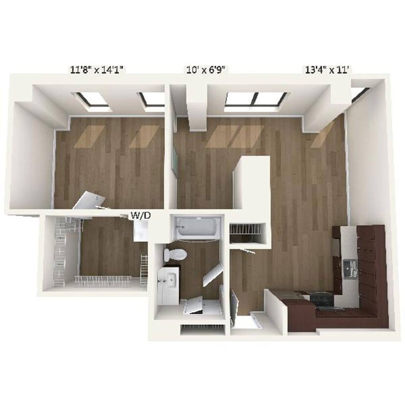 Floor Plan - A15 | 1 Bed | 1 Bath