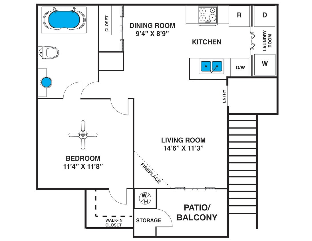 Floor Plan - 1x1A