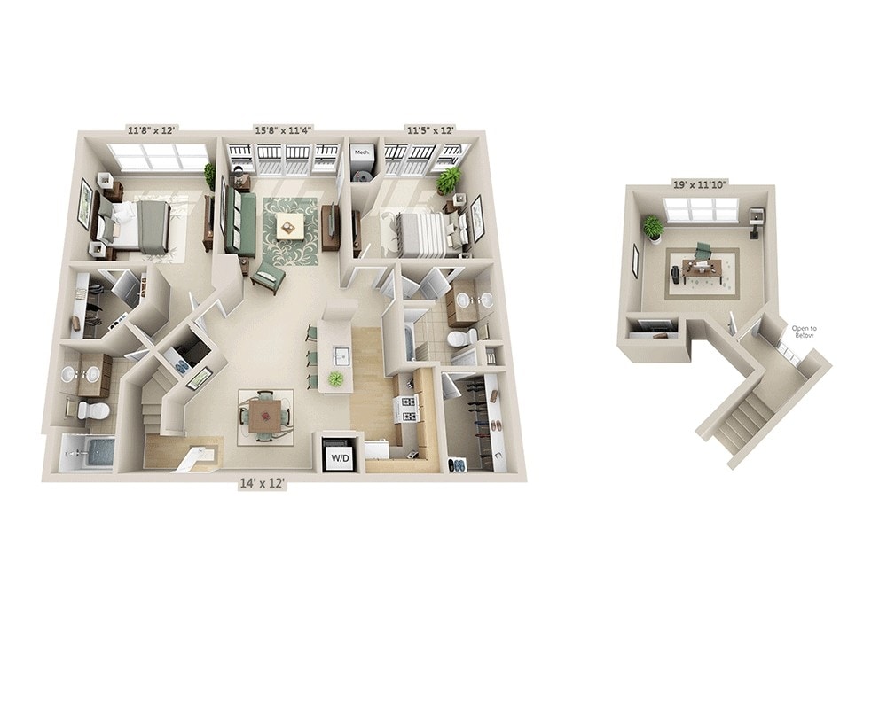 Floor Plan - Three Bedroom C2A