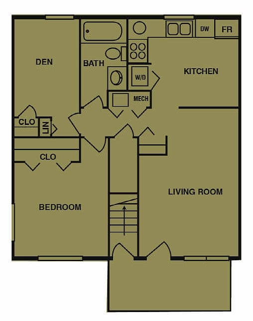 Floorplan - 1 Bedroom Plus Den