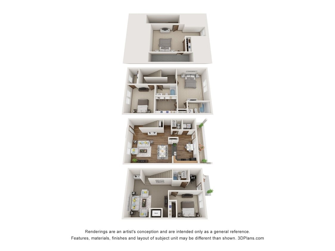 Floor Plan - Macie 2 -  2,586sqft / 4bed/3.5 bath 