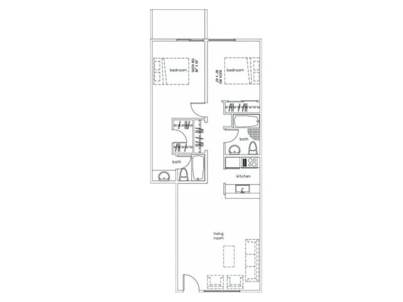 Floor Plan - 2x2R-900