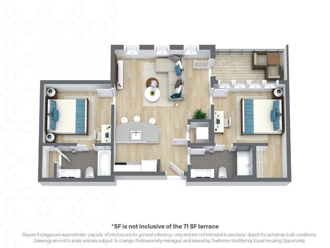 Floor Plan - Railroad | +71 sqft Terrace
