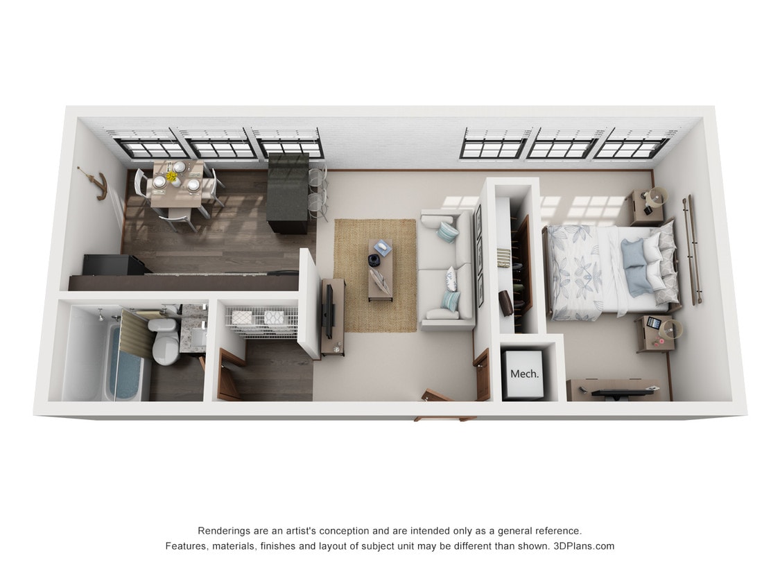 Floor Plan - One Bedroom