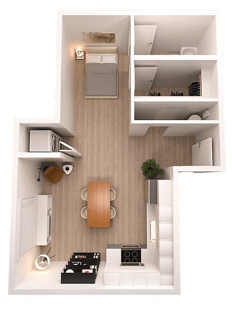 The Sun | Studio Apartment | 533+ SqFt. - The Sun