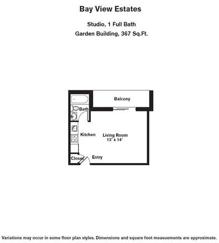 Floor Plan - Studio - Garden