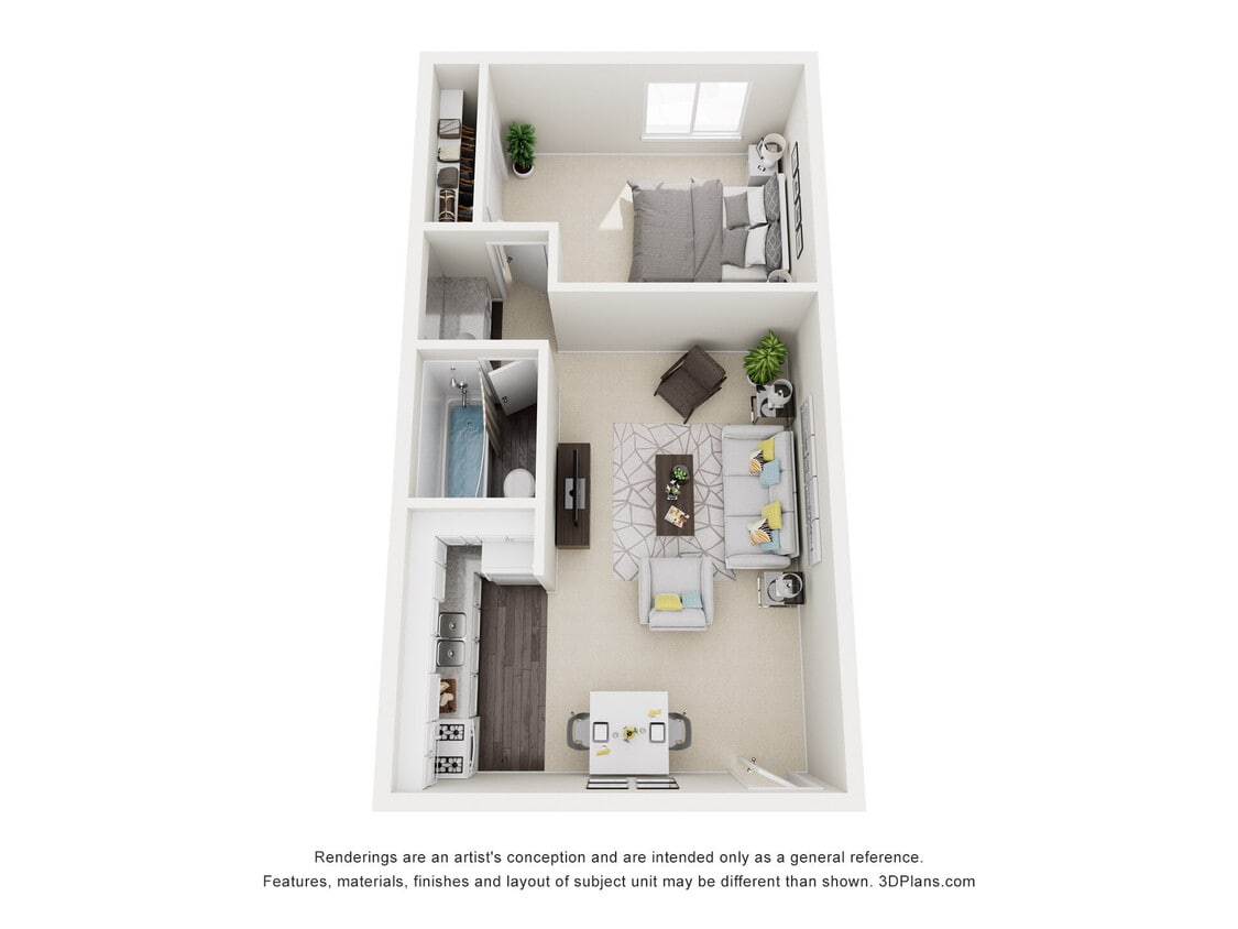 Floor Plan - One Bedroom