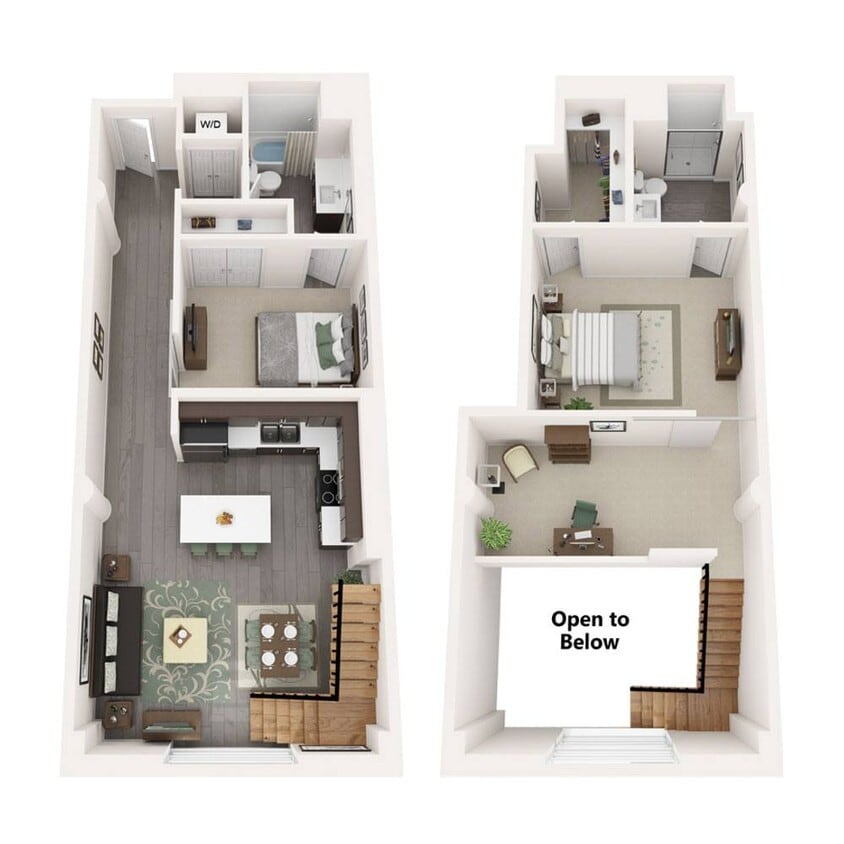 Floor Plan - 2 Bedroom Loft