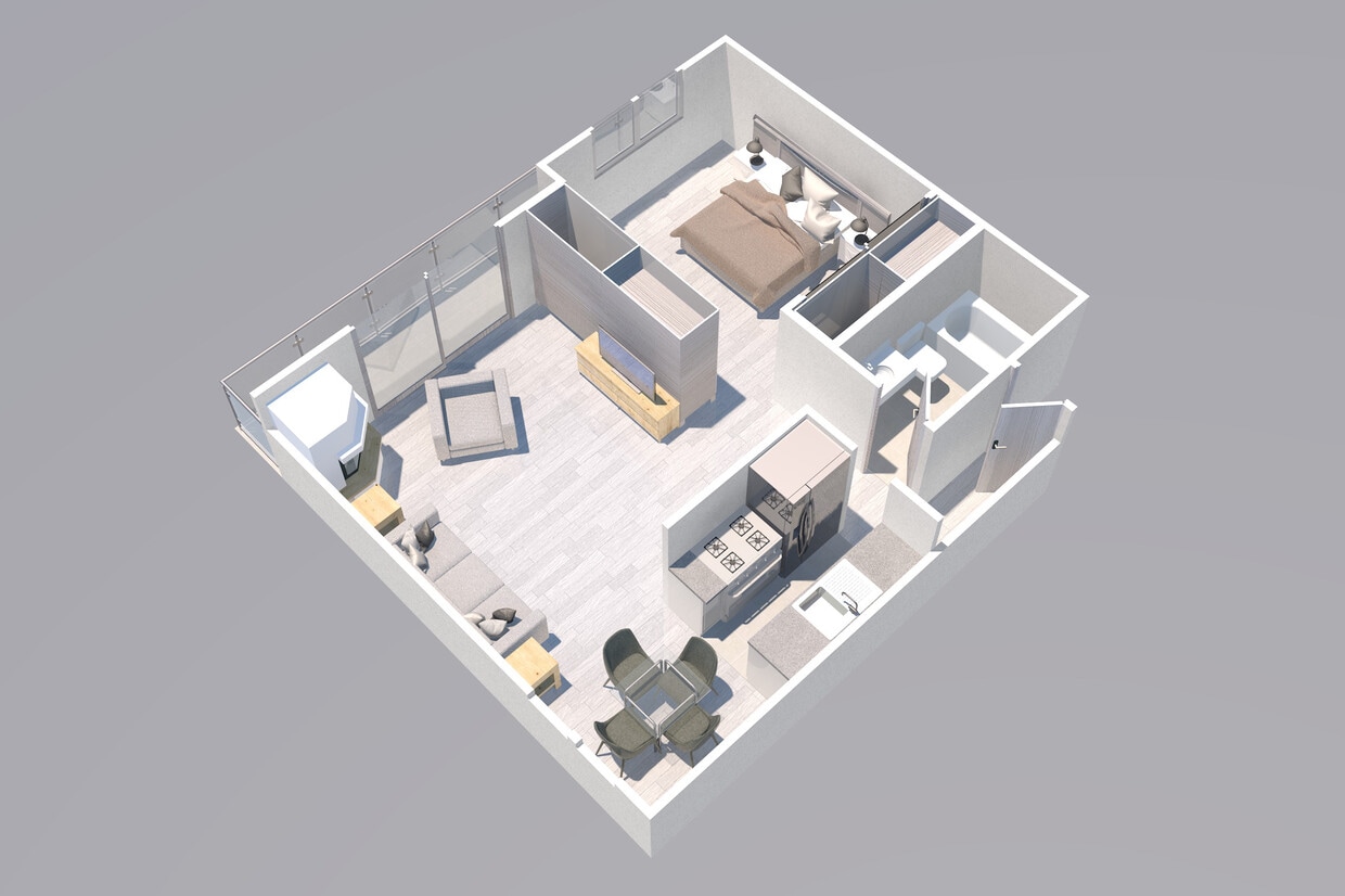 Floor Plan - JR One Bedroom