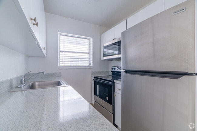 1BR, 1BA Unit 3 Kitchen - 2030 Apartments