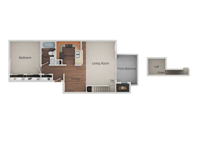 Floor Plan - 1X1 LOFT