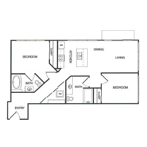 Floor Plan - 2x2 A
