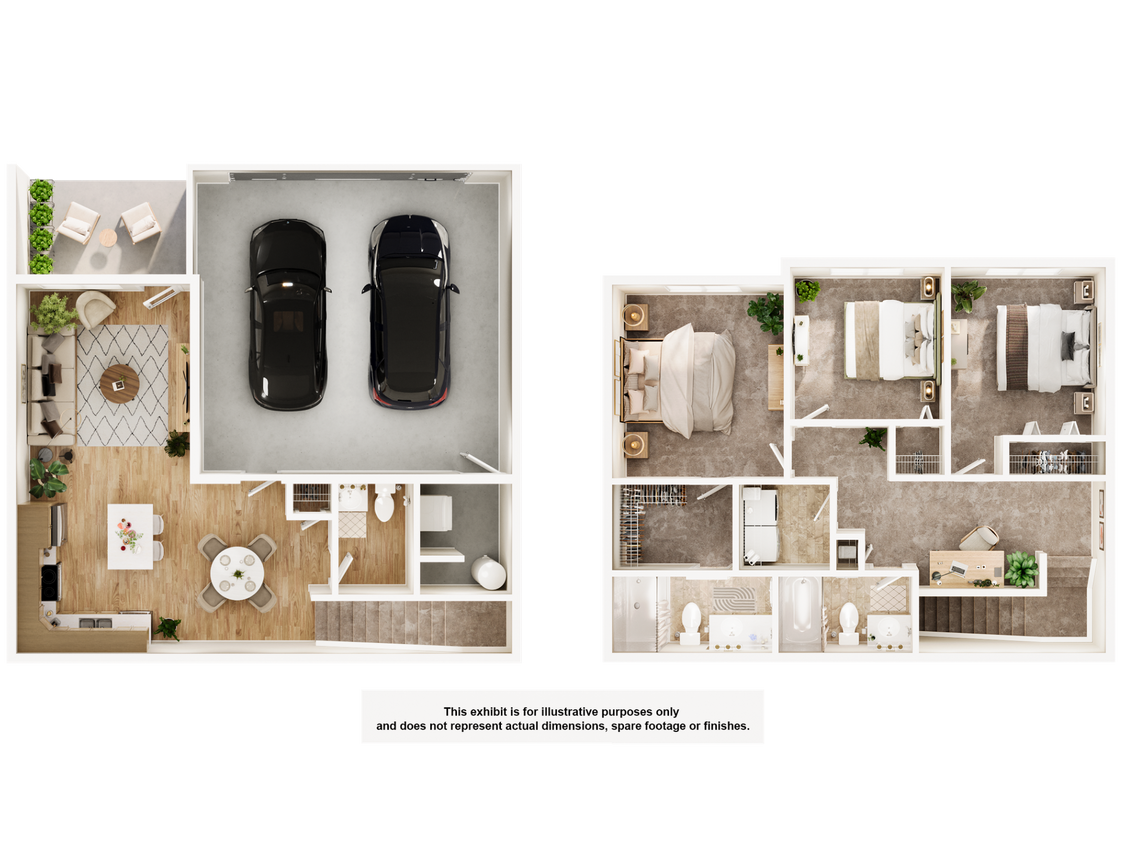 Floor Plan - Hutton - Townhome(IK3E)