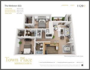 Floor Plan - The Webster 2x2