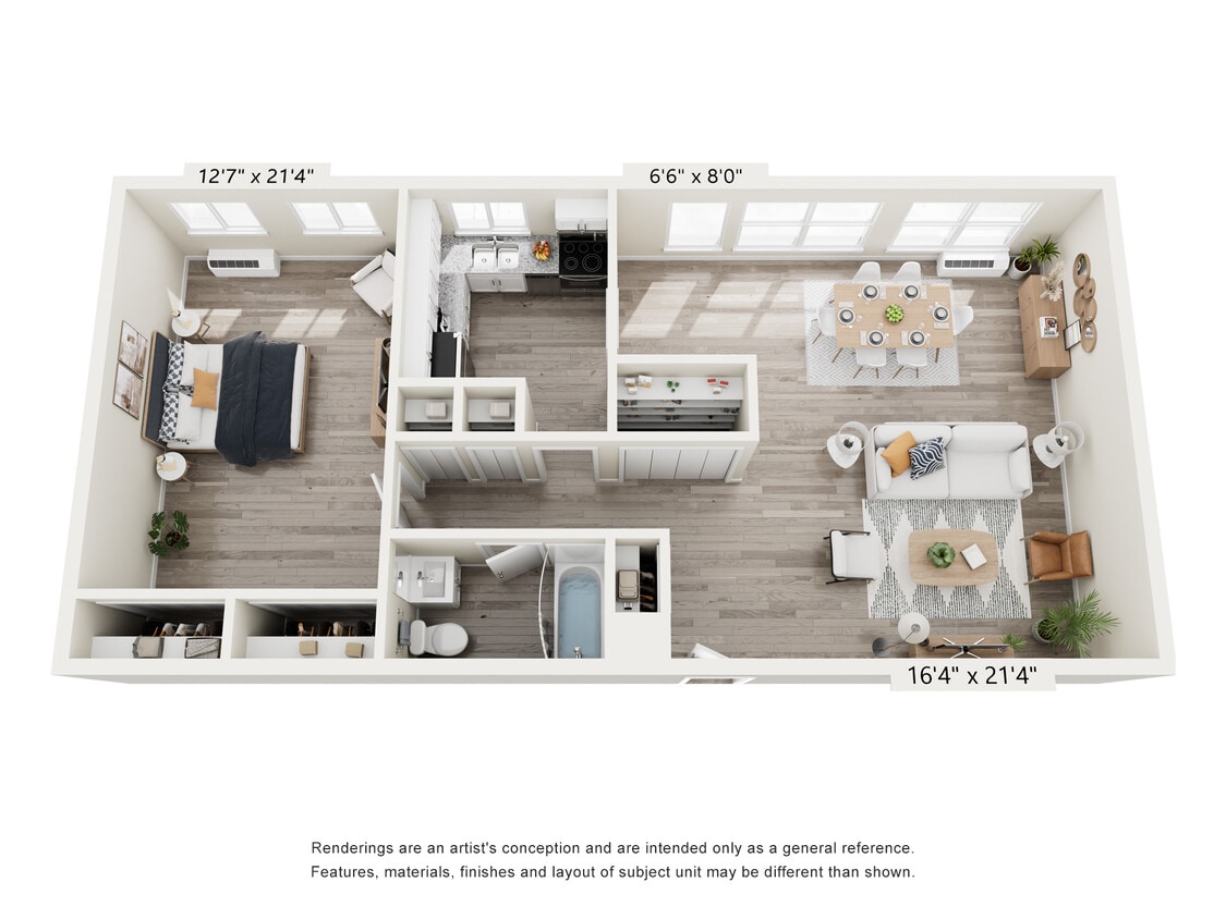 Floor Plan - ONE BEDROOM