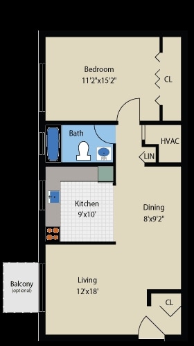 1BR/1BA - ONE BEDROOM/PARK EAST 2
