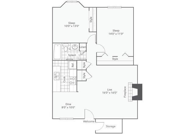 B1 Two Bedroom - B1
