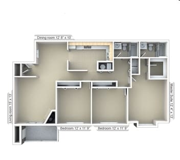 3BR/2BA - 3x2 B