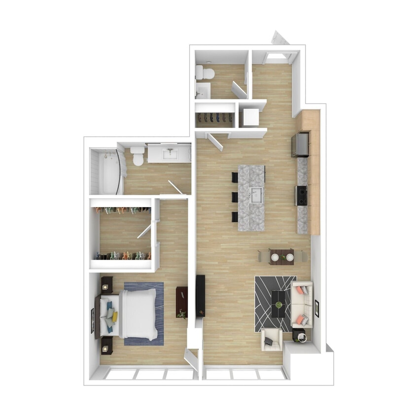 Floor Plan - 144 One Bed South