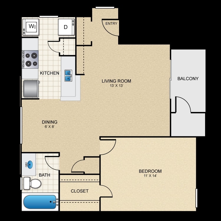 1BR/1BA - Baltic_RENO