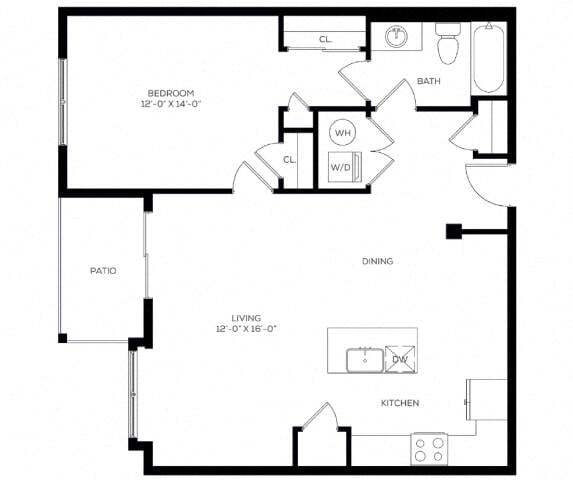 Floor Plan - Sugarloaf (1 Bed)