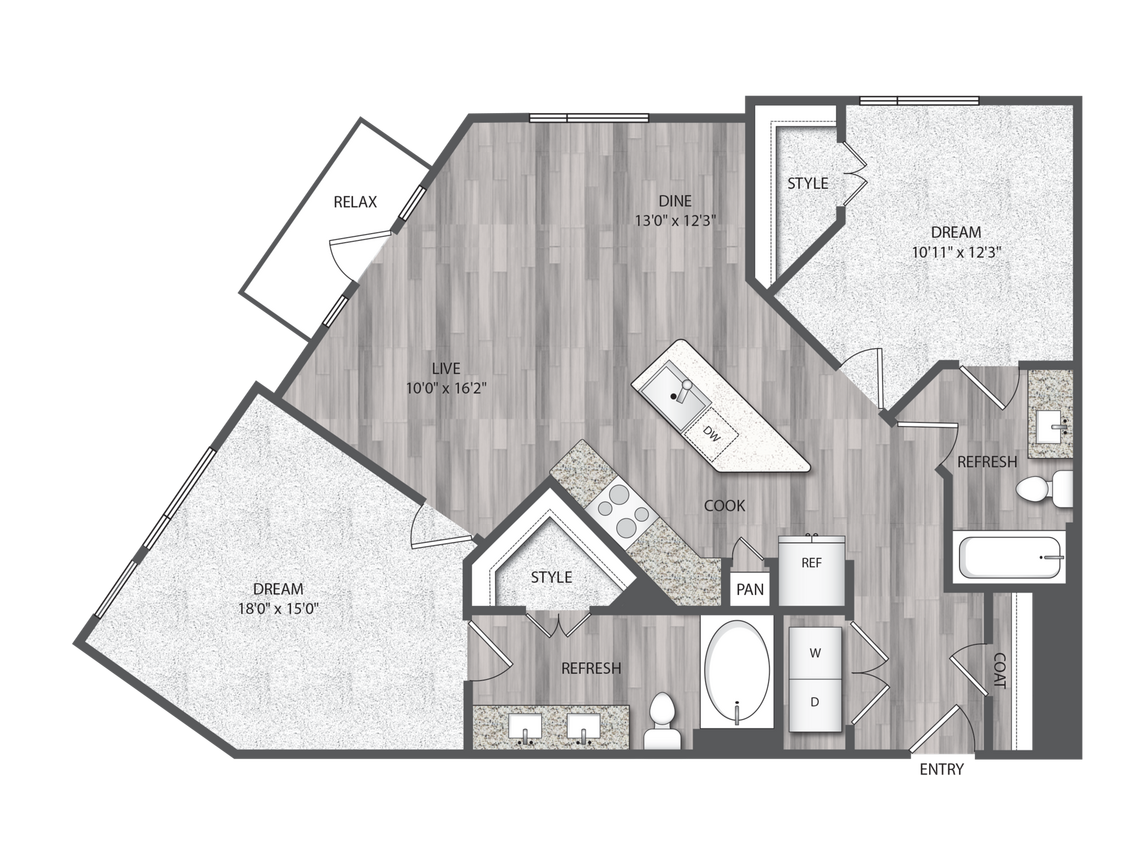 B7 floor plan Encore Montrose - B7