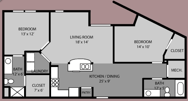 Suite G | 2 Bed 2 Bath | 1,181 sqft - SUITE G