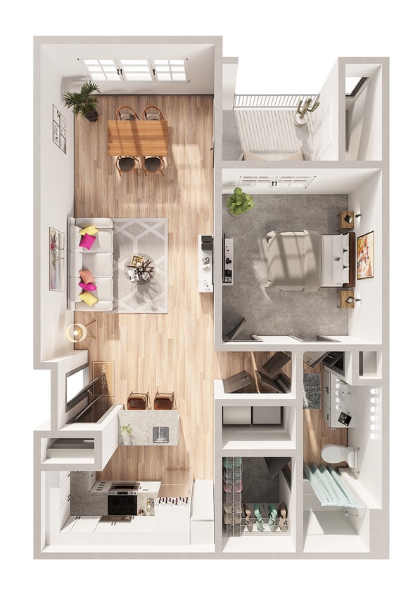 Wesley Village - A6 Floor Plan - A6