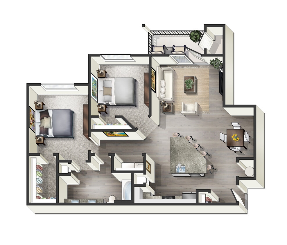 Poplar- 2B 1 BA- 1068 SF - Rome